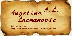 Angelina Lacmanović vizit kartica
